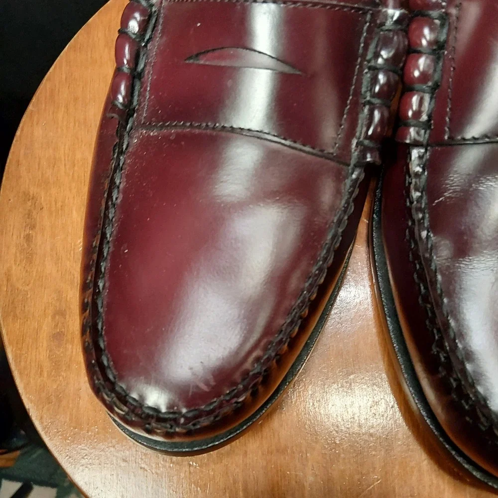 J.Crew Camden Penny Loafers Mens 13 Bordeaux Burgundy Leather BS114